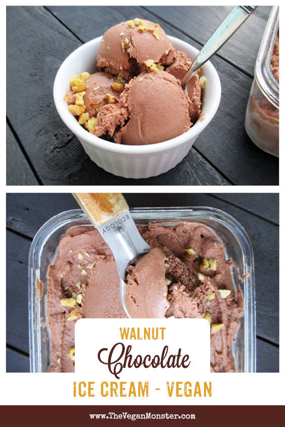 Vegan Gluten-free Refined Sugar Free Dairy-free Walnut Chocolate Ice Cream Recipe