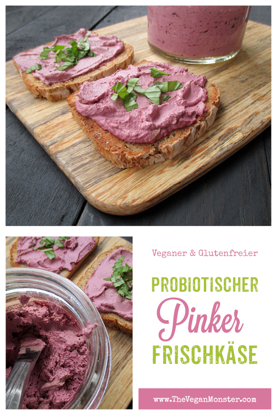 Veganer Glutenfreier Probiotischer Pinker Frischkaese Ohne Milch Rezept