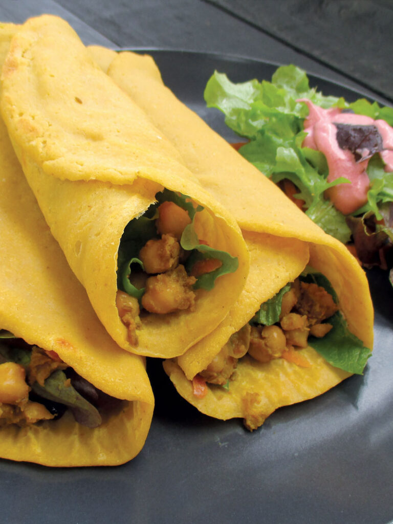 Vegan Gluten-free Oil-free Soy-free Pumpkin Wraps Recipe