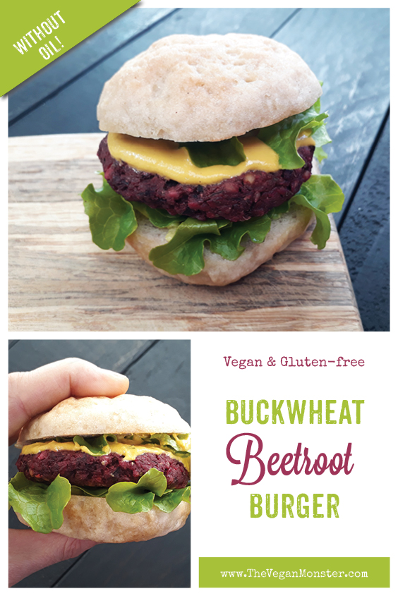 Vegan Gluten-free Beetroot Burger Oil-free Recipe