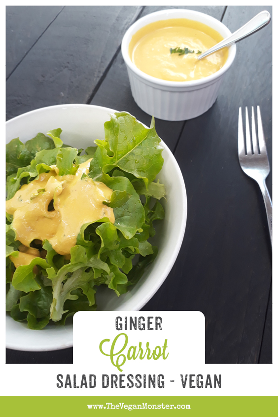 Vegan Gluten-free Raw Ginger Carrot Salad Dressing Without Oil Recipe