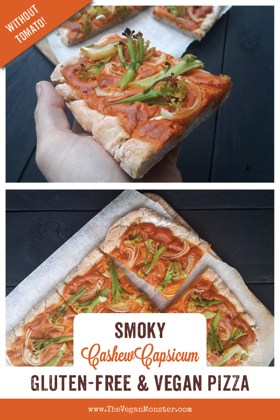 Vegan Gluten-free Pizza With Smoky Cashew Capsicum Sauce Without Tomato Recipe
