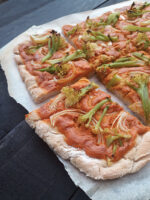 Smoky Cashew Capsicum Pizza Without Tomato (Vegan, Gluten-free, No Added Oil)