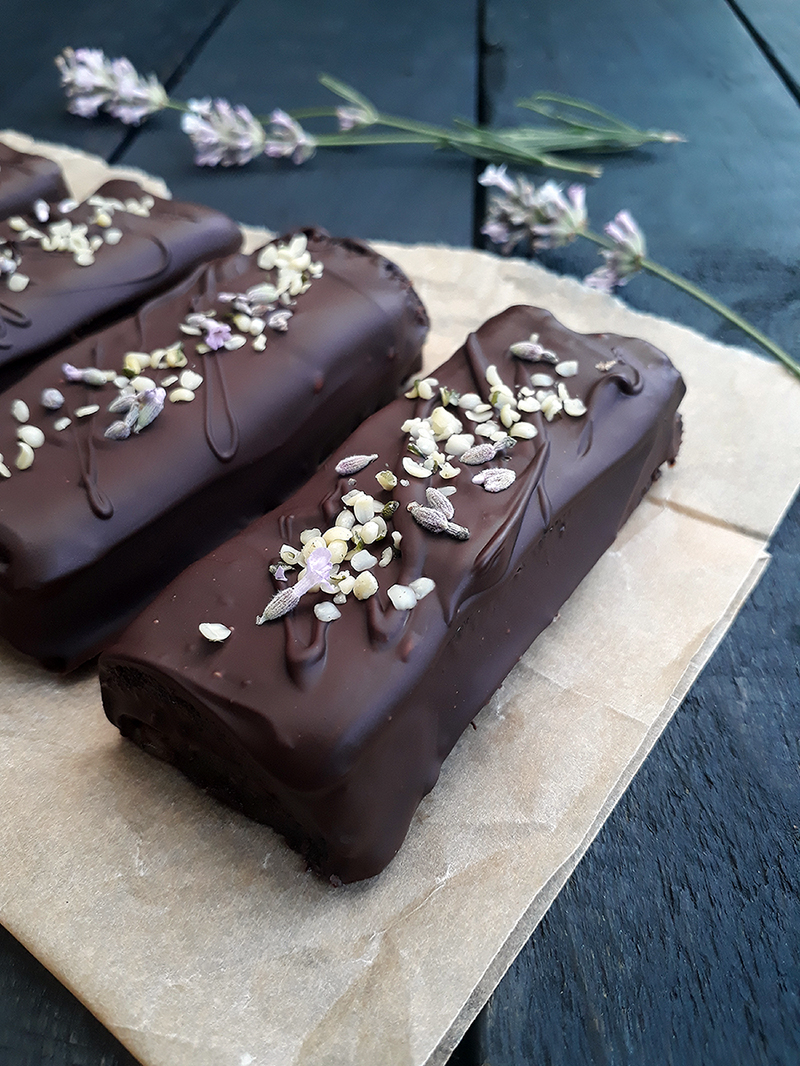 Vegan Gluten free Hemp Walnut Chocolate Lavender Bars Recipe 2