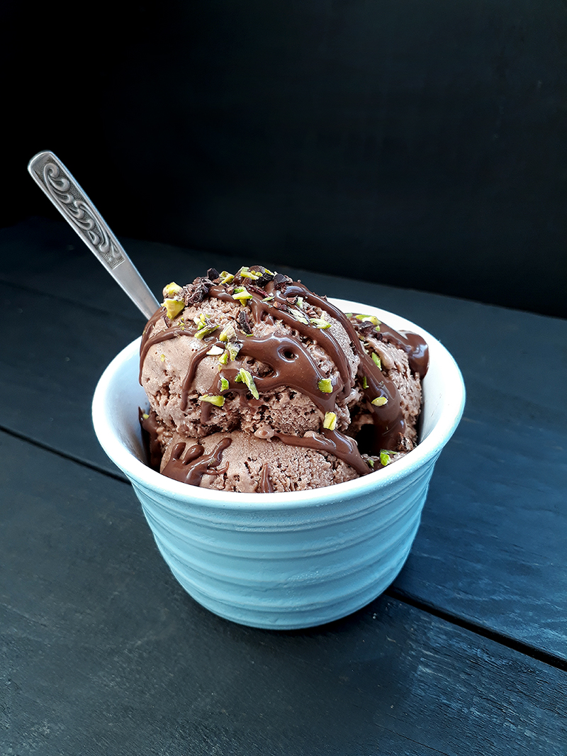Hemp Chocolate Ice Cream (Vegan, Gluten-free, Nut-free, Fruit-Sweetened)