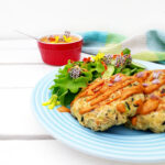 Zucchini Bratlinge mit Paprika Soße (Vegan, Glutenfrei, Ohne Öl) 6 Vegane Glutenfreie Zucchini Bratlinge Ohne Oel Rezept 3 1