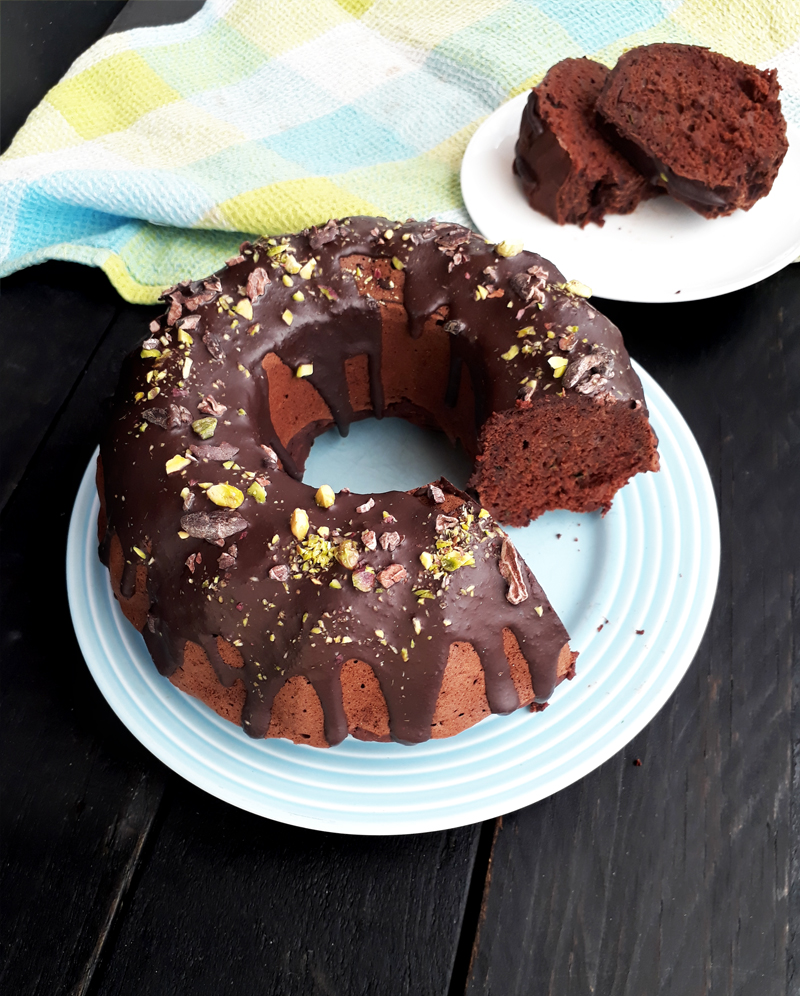 Zucchini Chocolate Cake (Vegan, Gluten-free, Oil-free)