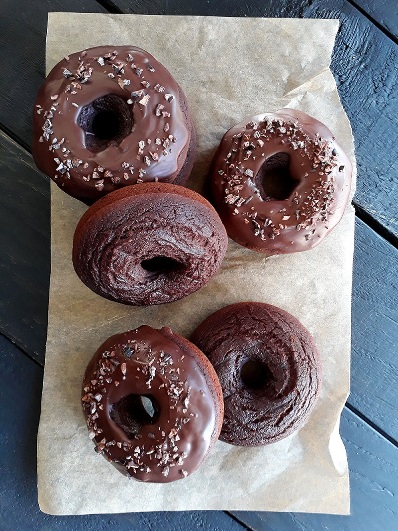 Schoko Donuts (Vegan, Glutenfrei, Ohne Öl)
