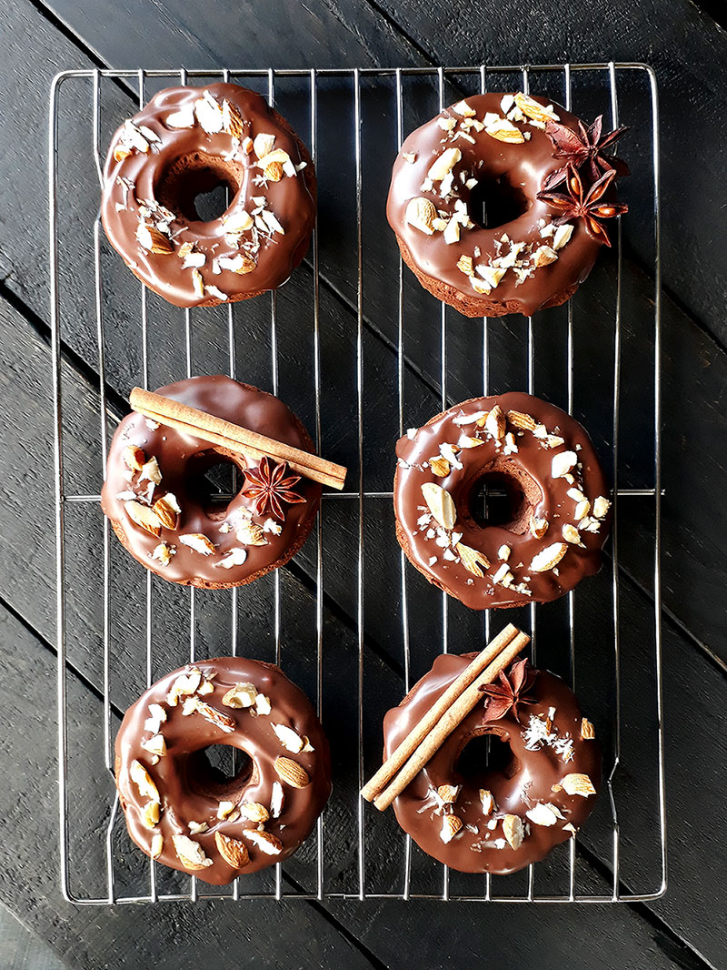 vegane & glutenfreie Lebkuchen Donuts