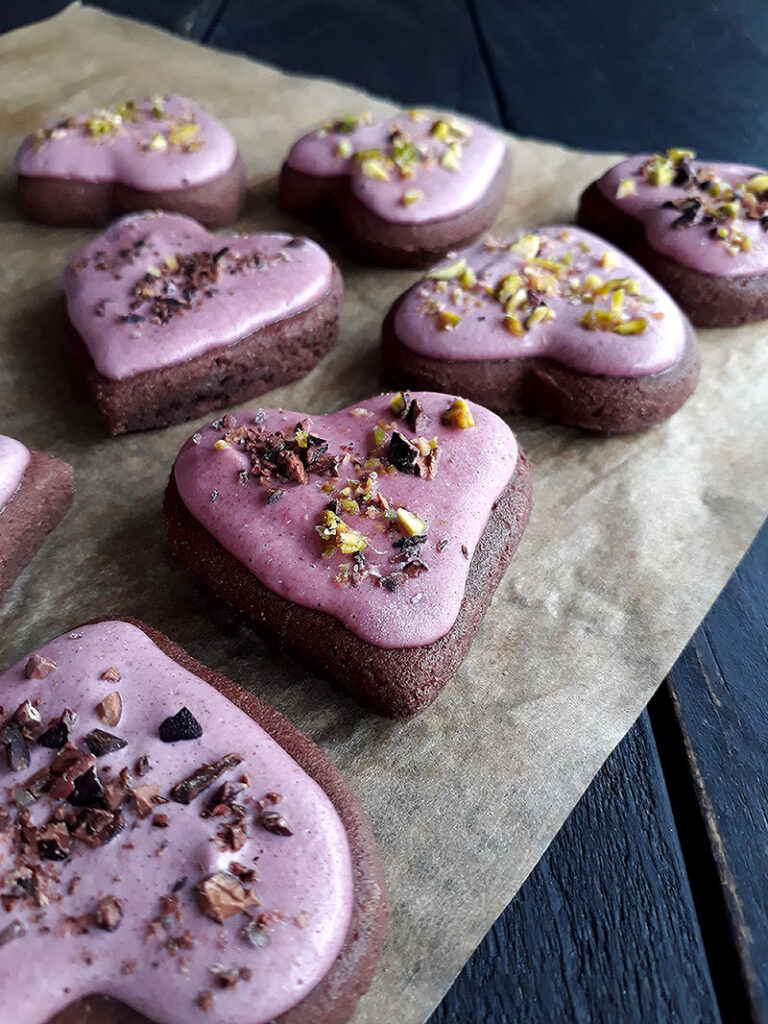 Vegane Glutenfreie Pink Chai Schoko Cookies 2