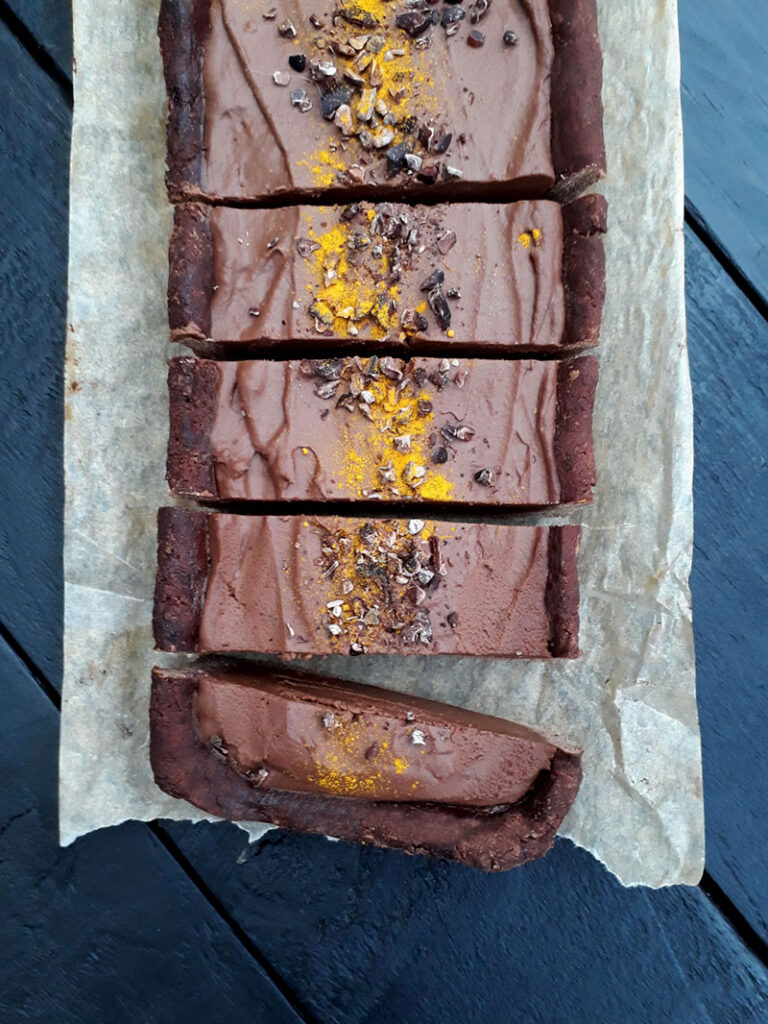 Pumpkin Chocolate Tart Vegan Gluten-free