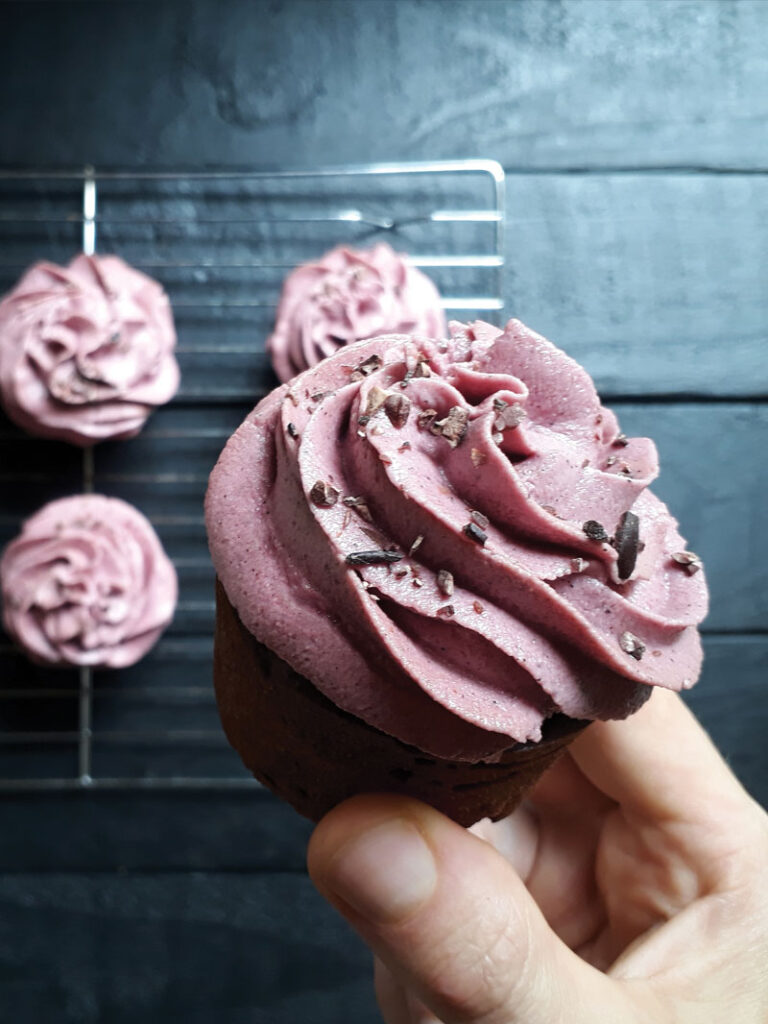 Vegane Glutenfreie Schoko Pink Chai Cupcakes